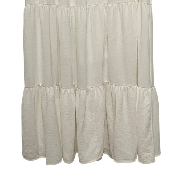 Entro Tiered Peasant Maxi Dress S White Cottagecore Romantic Coquette Ren Faire - Picture 3 of 7
